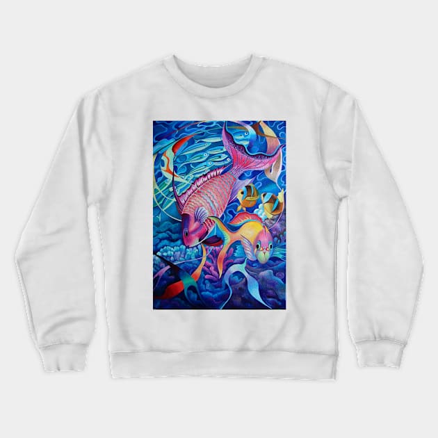 Red Sea Treasures. Crewneck Sweatshirt by Binovska